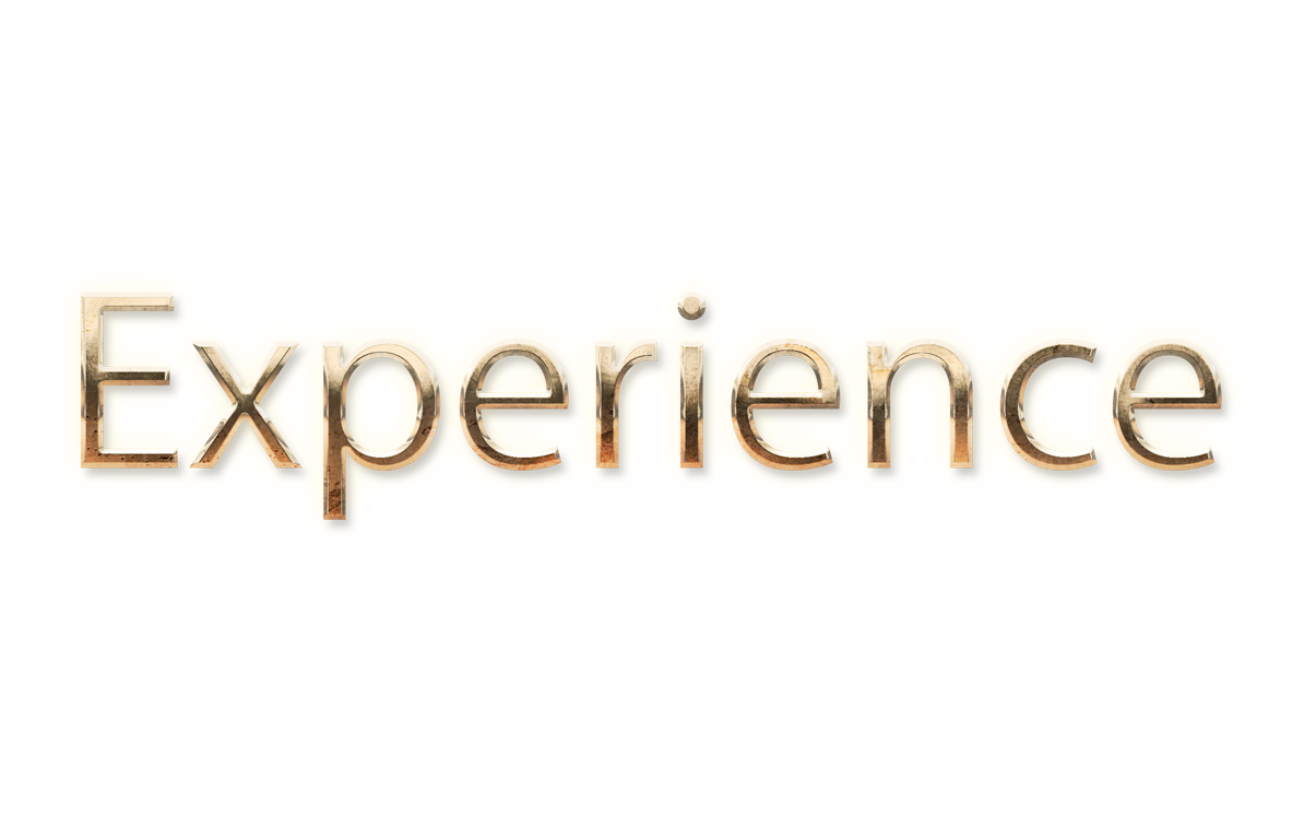 WORD EXPERIENCE gold text typography PNG images free